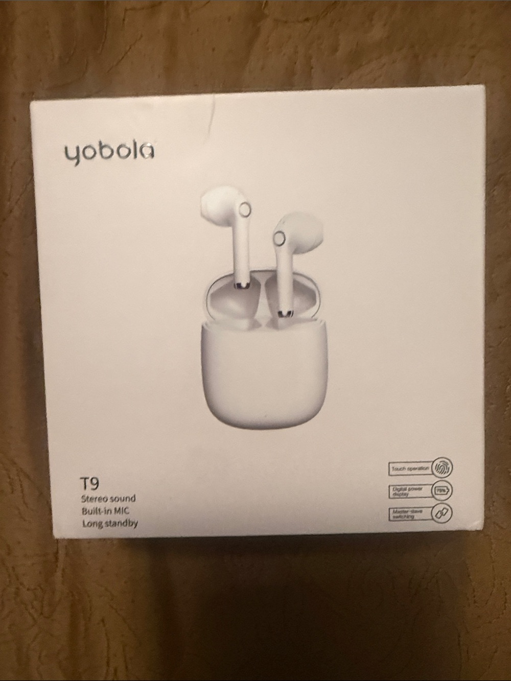 T9 Wireless Earbuds in White - Stereo Sound